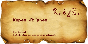 Kepes Ágnes névjegykártya